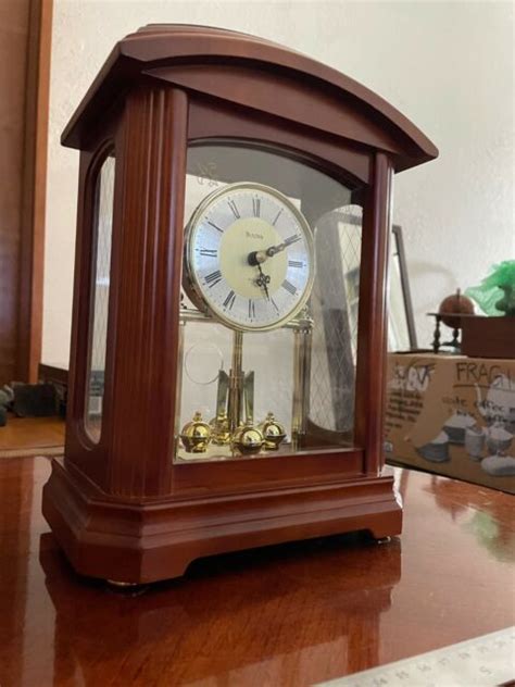 Bulova B1848 Nordale Clock Walnut Finish For Sale Online Ebay