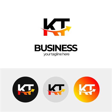 kt logo design for business arrow scale up increase business business logo design letter k