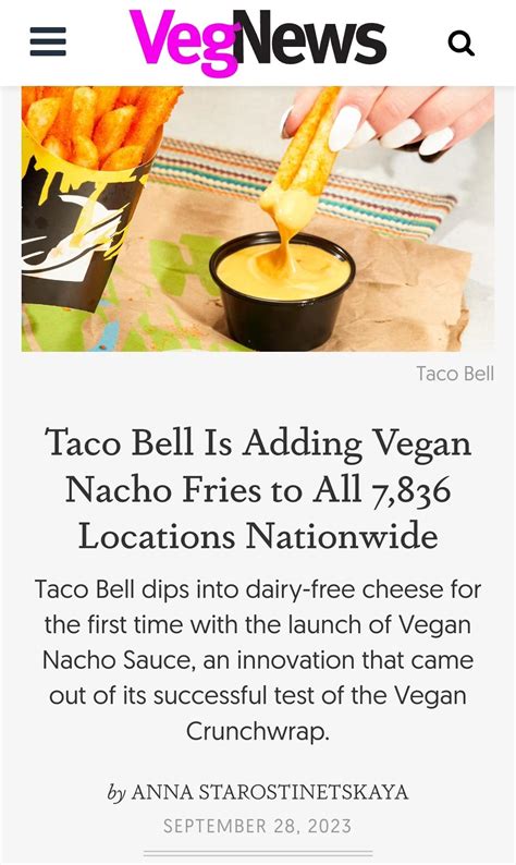 Vegan Nacho Fries Start Oct 12 Rtacobell