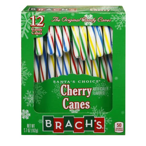 Brachs Cherry Candy Canes 57 Oz 12 Count