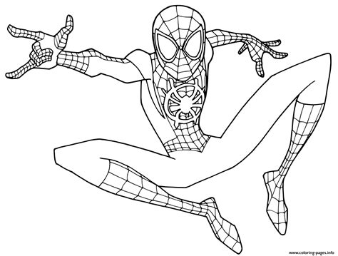 This is a character paint i did for the film. Miles Morales Coloring Pages - Free Coloring Pages