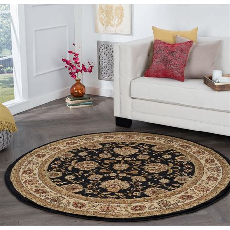 Free shipping & free returns. Alise Rugs Rhythm Traditional Floral Round Area Rug - 7'10 ...