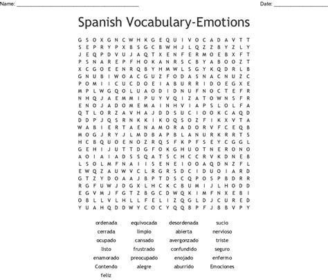 Spanish Word Searches Printable Web Learn And Practise Vocabulary In An
