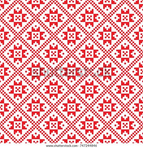 Traditional Scandinavian Pattern Nordic Ethnic Seamless Stock Vector