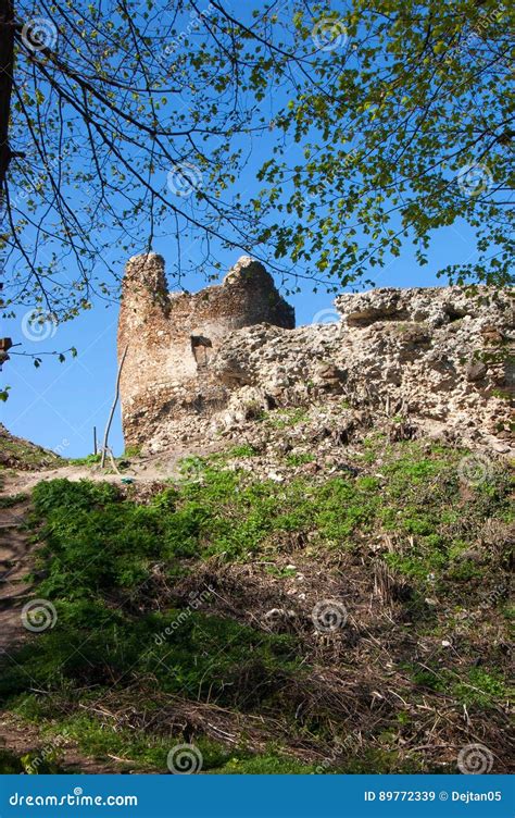 Tower And Wall Remains Of Fortress From Roman Times Stock Image