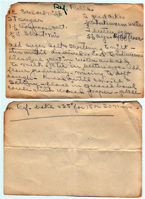 Cover & leave to rise until doubled. Refrigerator Rolls