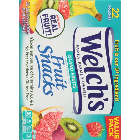 Welchs Fruit Snacks Island Fruits Value Pack 22 Each Instacart