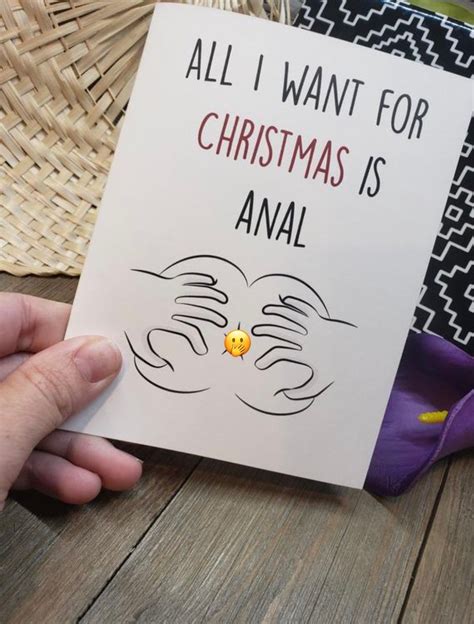 All I Want For Christmas Is Anal Christmas Card Xmas Card Etsy