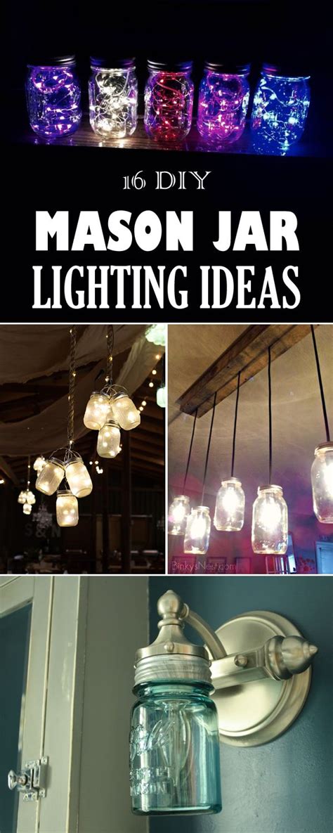 16 Awesome Diy Mason Jar Lighting Ideas Diy Mason Jar