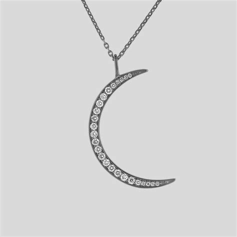 18k Gold Crescent Moon Necklace Noémie
