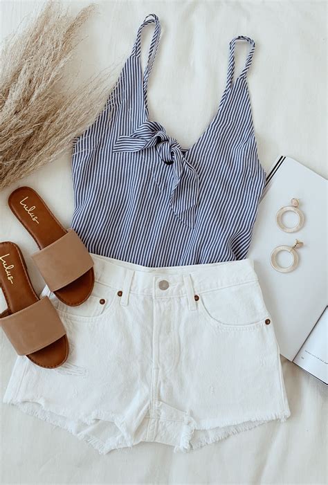 a classic blue and white outfit for warm sunny days lovelulus fashion summer outfits cute