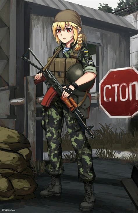 Anime Army Girls Anime Girl