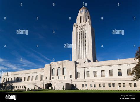 Usa Nebraska Lincoln Nebraska State Capitol Exterior Stock Photo Alamy