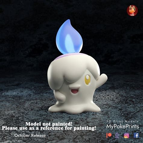 Litwick The Candle Pokémon 3d Printed Unpainted Figure Etsy
