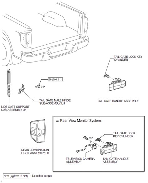 Toyota Tundra Service Manual Components Tail Gate