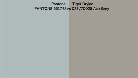 Pantone 5517 U Vs Tiger Drylac 038 70025 Ash Grey Side By Side Comparison