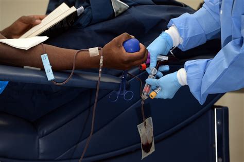 Official Thanks Blood Donors Encourages More Donations Us