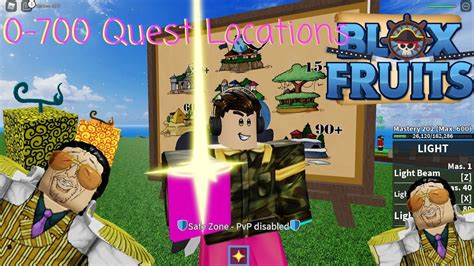All Levels Quest Locations From 0 700 Blox Fruits Roblox 2021 Youtube