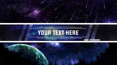 Free Space Youtube Banner Template 2 No Survey Photoshop Psd 2016