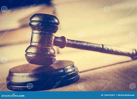 Court Hammer In Court Chambers Stock Image Image Of Juridical Code