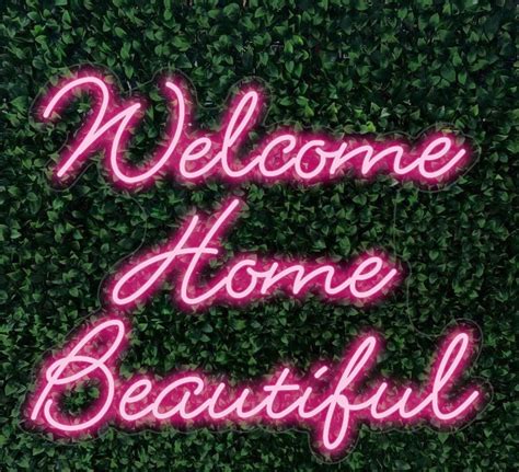 Welcome Home Beautiful Led Sign For Home Weddings Special Etsy In