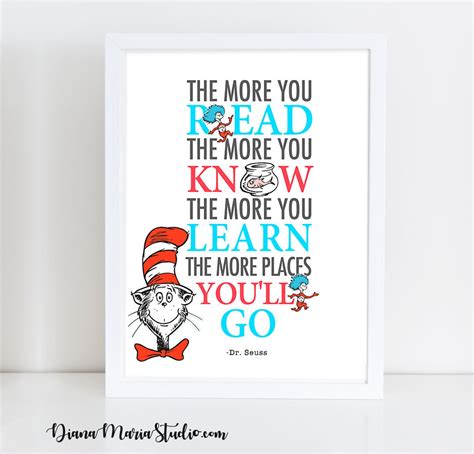 Printable Dr Seuss Quote Cat In The Hat Nursery Quote The Etsy