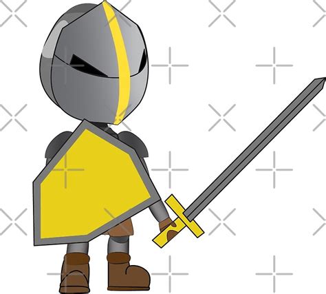 Side View Chibi Medieval Knight Sticker 2 By Zachary Ellingson