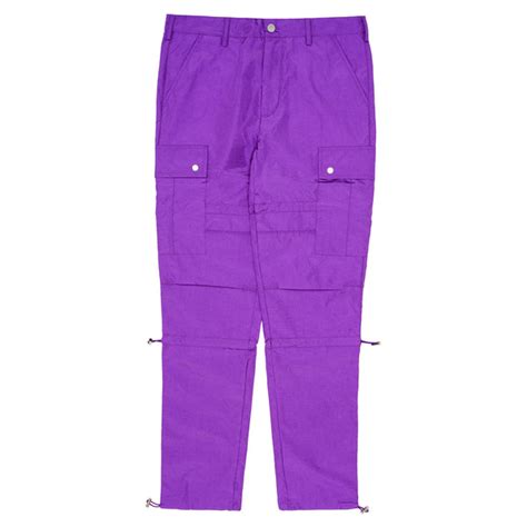 Elastic Techno Cargo Pants Purple Prolific