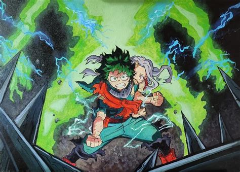 A 18x24 Canvas Painting Of Deku And Eri