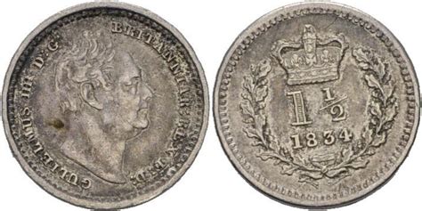 Großbritannien 1 12 Penny 1834 William Iv 1830 1837 Vf Ma Shops