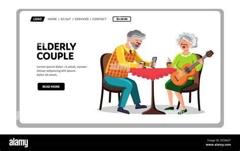 Elderly Couple Grandfather And Grandmother Vector Illustration Stock Vector Image And Art Alamy