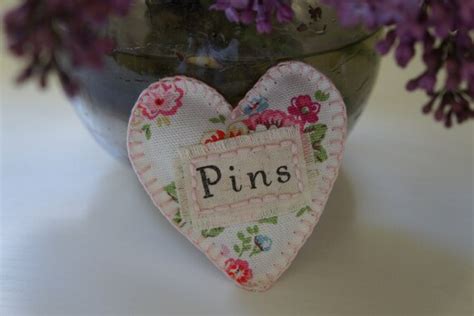 Handmade Heart Pin Cushion Using Cath Kidston By Littlejuglans