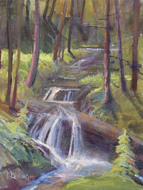 Waterfall On Wolf Creek X Plein Air By Susan Mccullough Painted For