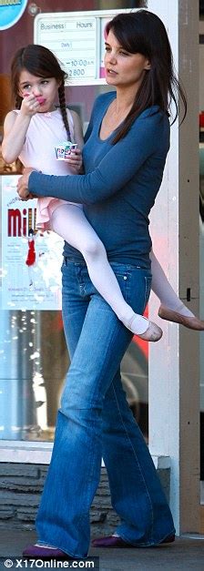 Suri Cruise Ejoys Ice Cream As Mother Katie Holmes Picks Her Up From