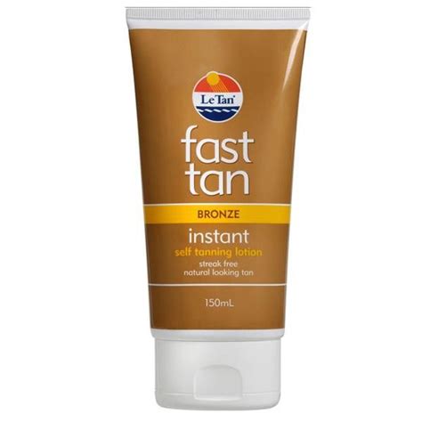 le tan instant self tan 150ml best sunless tanner instant tan skin care