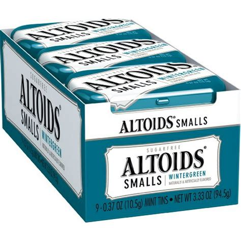 Altoids Smalls Sugar Free Wintergreen Mints 037 Ounce Tins 2 Packs