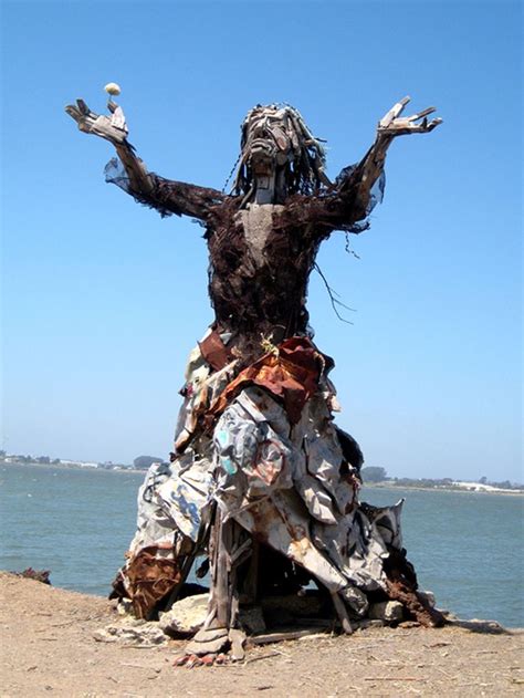 Woman Trash Sculpure By Osha Neumann Trash Art Street Art Upcycled Art