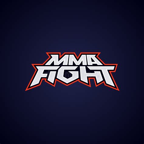 Mma Fight Logo Mixed Martial Arts Vector Logotype Stock Vector
