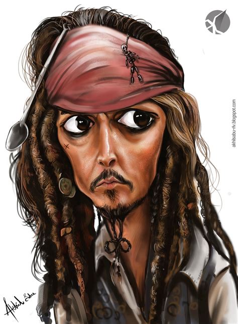 Johnny Depp Caricature By Akhilsabu Akhil Sabu