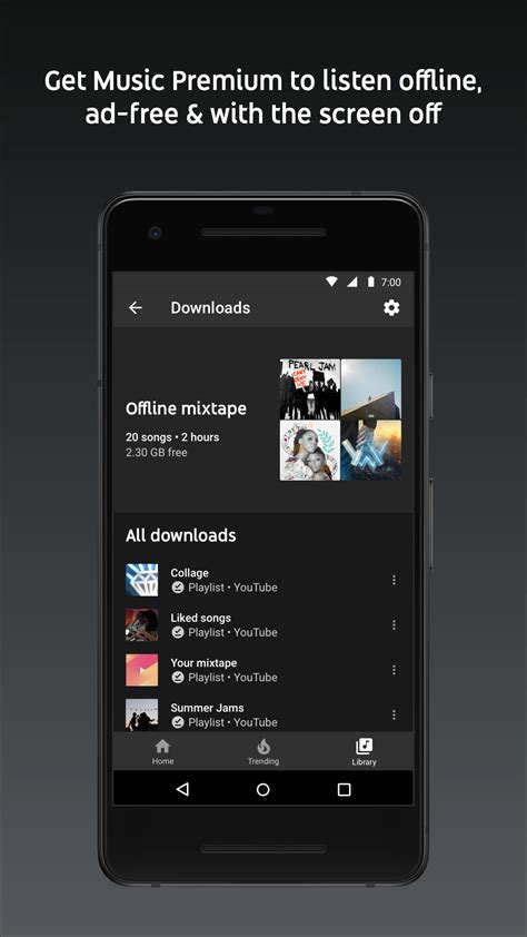 It allows you to save the videos directly on the mobile phone. YouTube Music for Android - APK Download