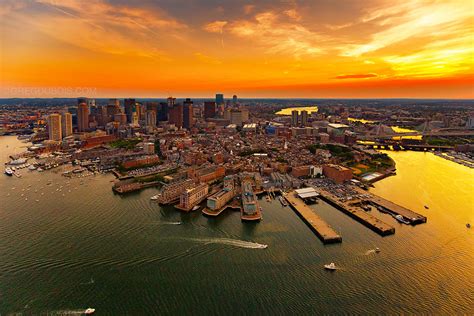 Aerial View Of North End Waterfront And Boston Skyline At Flickr