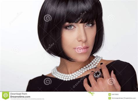 Fashion Haircut Hairstyle Lady Stock Image Image