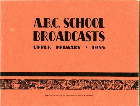 Abc School Broadcasts Upper Primary 1955 Australian Broadcasting
