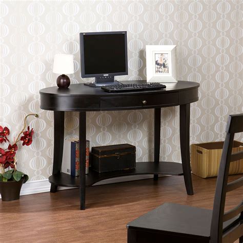 Get 5% in rewards with club o! Belmont Ebony Oval Desk | Small computer table, Black ...