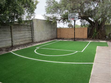 Green basketball court ⭐ , latvia, ventspils: Synthetic grass basketball courts Geelong - Grass Roots ...