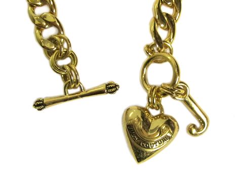 Juicy Couture Gold Tone Heart Starter N Start Heart Charm Toggle