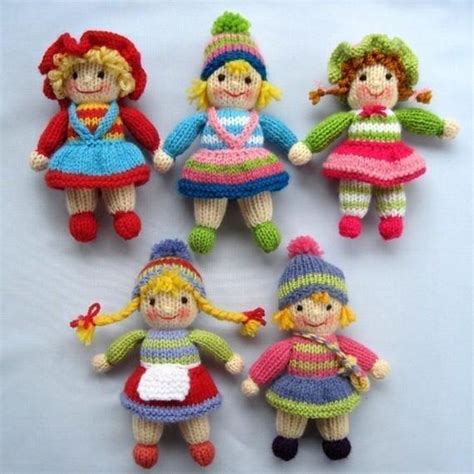 Jolly Tots Small Knitted Dolls Knitting Pattern By Dollytime