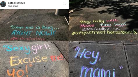 Catcalling Women Write In Chalk To Stop Street Harassment Bbc News