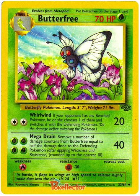 These are 10 of my favorite butterfree cards throughout the years. Butterfree - Jungle #33 Pokemon Card