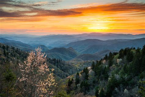 Great Smoky Mountains Spring Sunset Landscape Photography Dave Allen